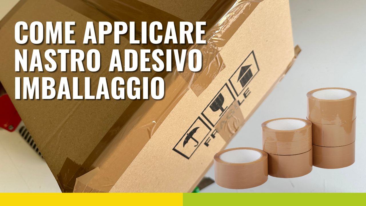 Video come applicare nastro adesivo da imballaggio Video come applicare nastro adesivo da imballaggio su scatola di cartone
