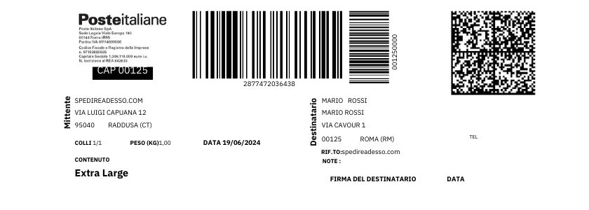 esempio lettera di vettura