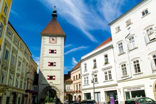 Wels panorama della piazza centrale